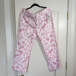 Polo Ralph Lauren Pink Paisley Pants women's size 15
